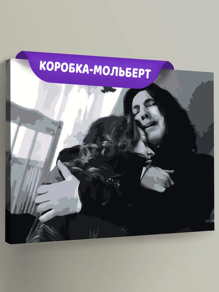 Картина по номерам «Гарри Поттер: Северус Снейп и Лили, чб»