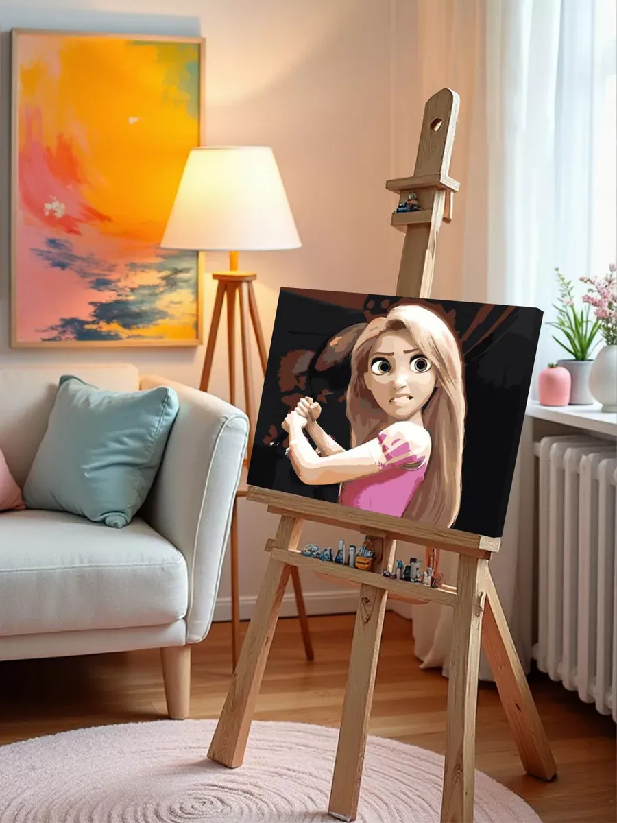 Картина по номерам «Герои Дисней: Рапунцель, мультики 40x50» — картинка 10