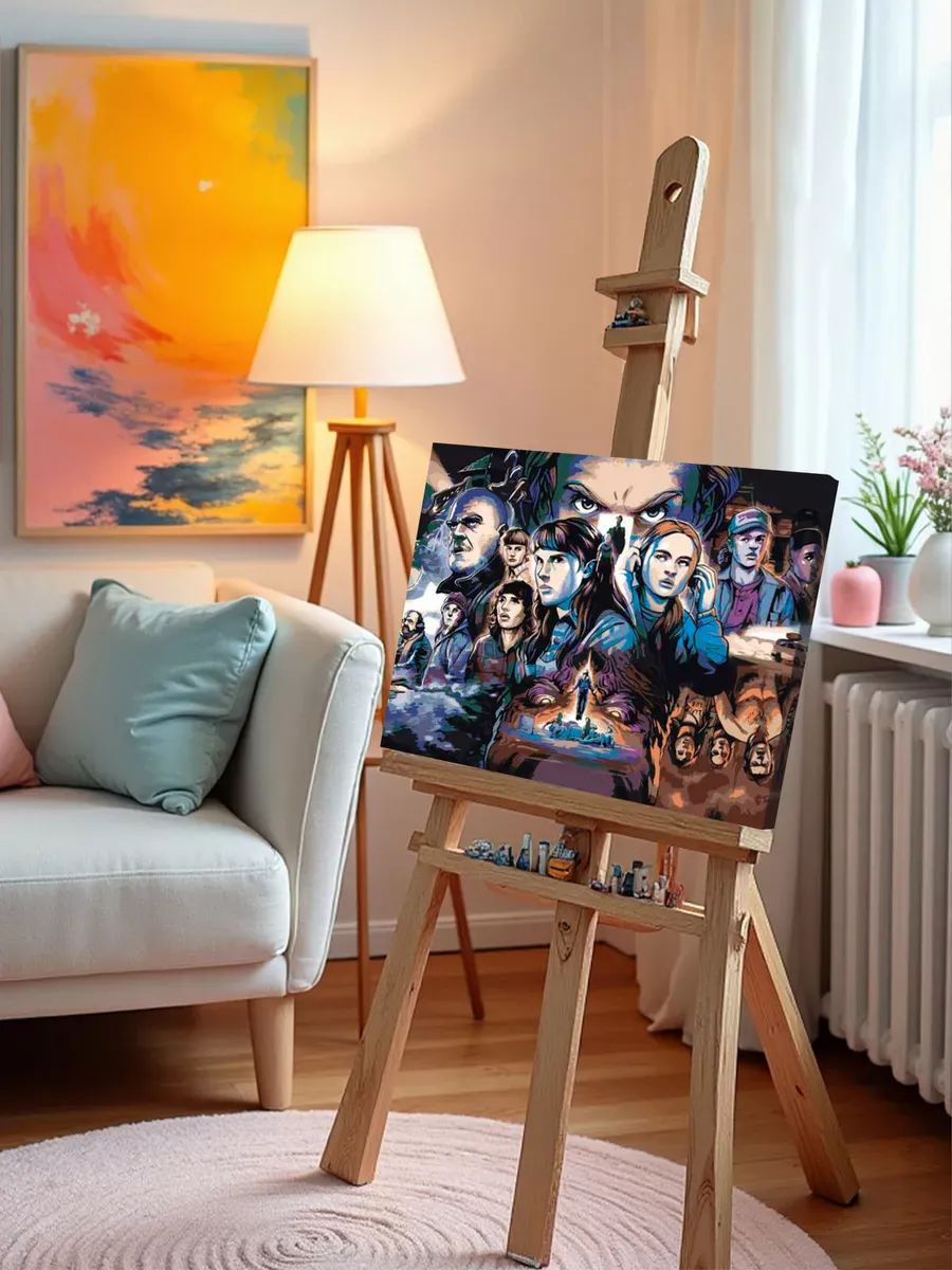 Картина по номерам «Очень странные дела ОСД: Все герои арт» — картинка 10