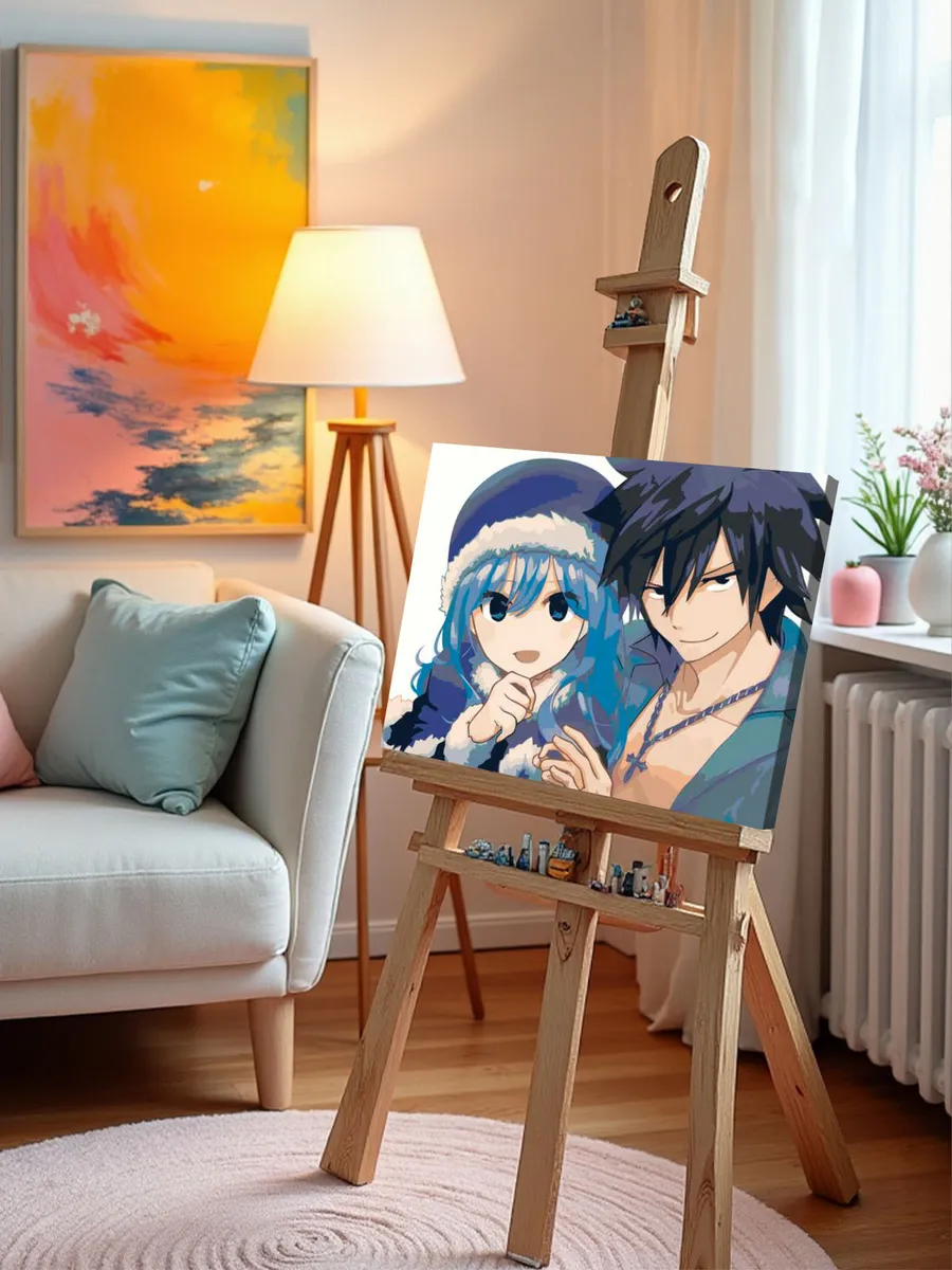 Картина по номерам «Аниме манга Хвост Феи: Дождия и Грей арт» — картинка 10