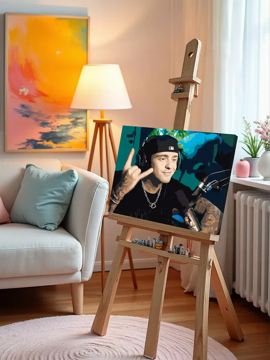 Картина по номерам «Стример и певец Егор Крид: портрет» — картинка 9