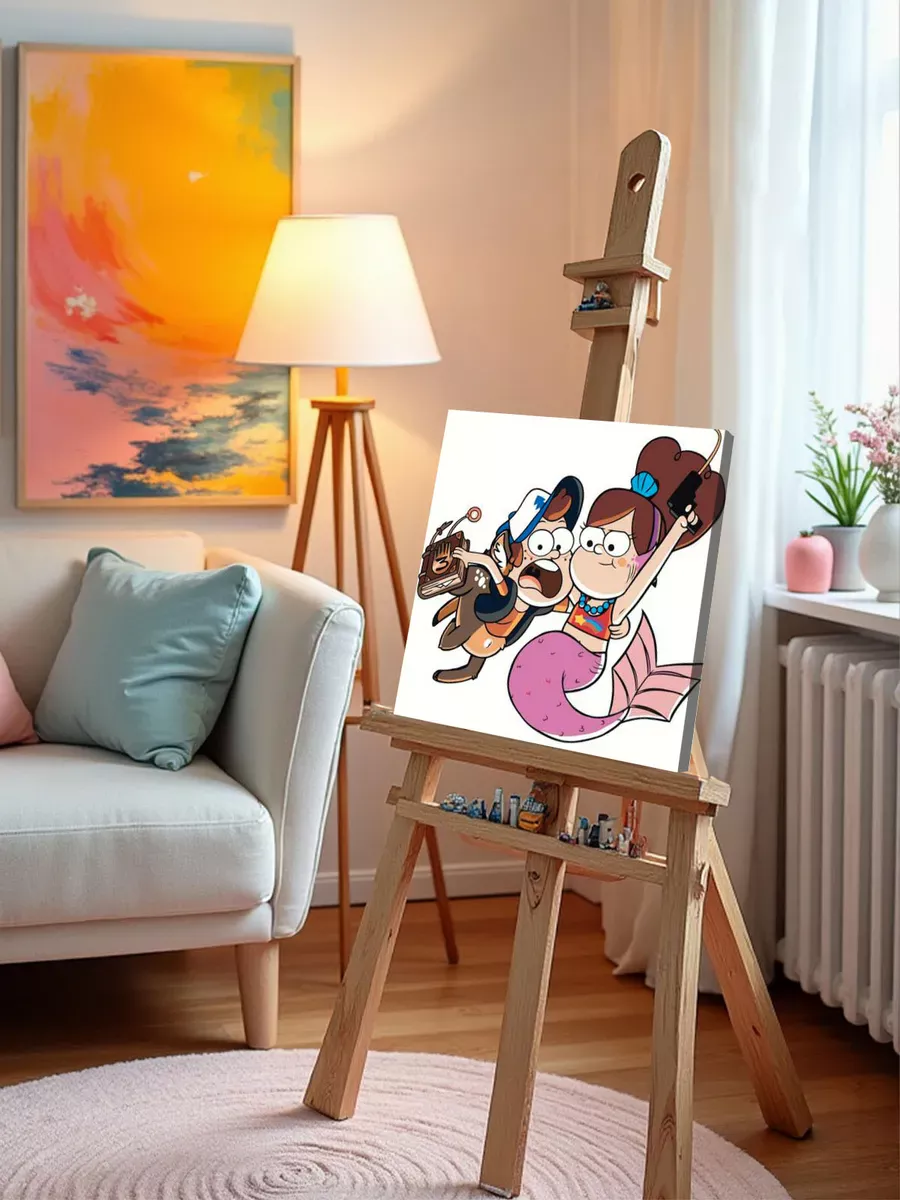 Картина по номерам «Гравити Фолз Фолс: Мейбл и Диппер 40x40» — картинка 10