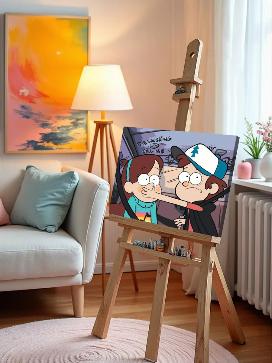 Картина по номерам «Гравити Фолз Фолс: Мейбл и Диппер, машина» — картинка 9