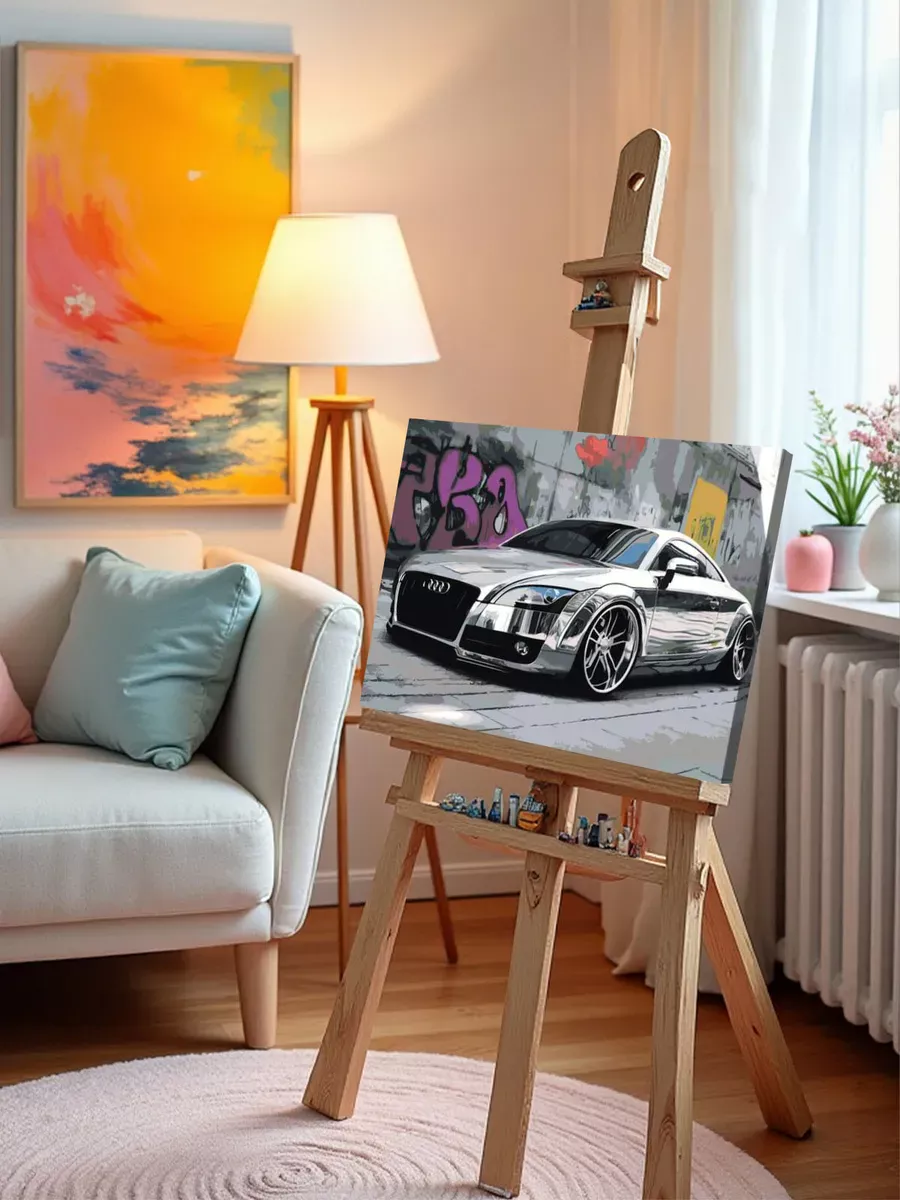 Картина по номерам «Машина Ауди ТТ урбан андеграунд 40x50» — картинка 9