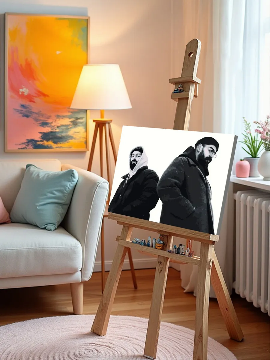 Картина по номерам «Рэперы Мияги и Эндшпиль Miyagi: чб фото» — картинка 10