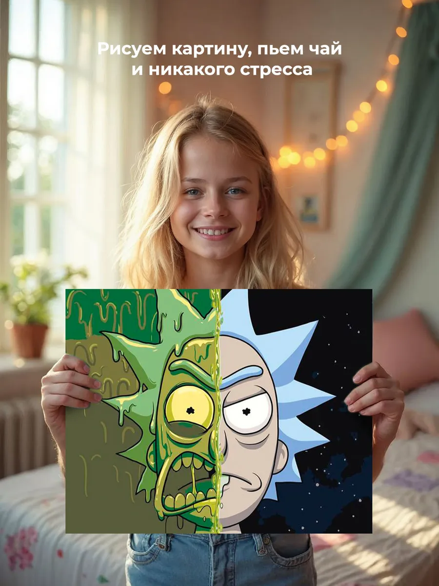 Картина по номерам «Рик и Морти Rick and Morty: Раздвоение» — картинка 7