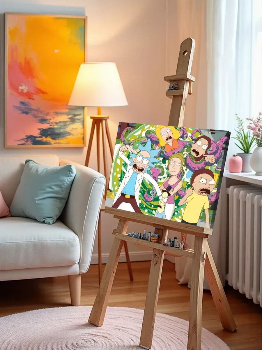 Картина по номерам «Рик и Морти Rick and Morty: Портал 40x50» — картинка 9