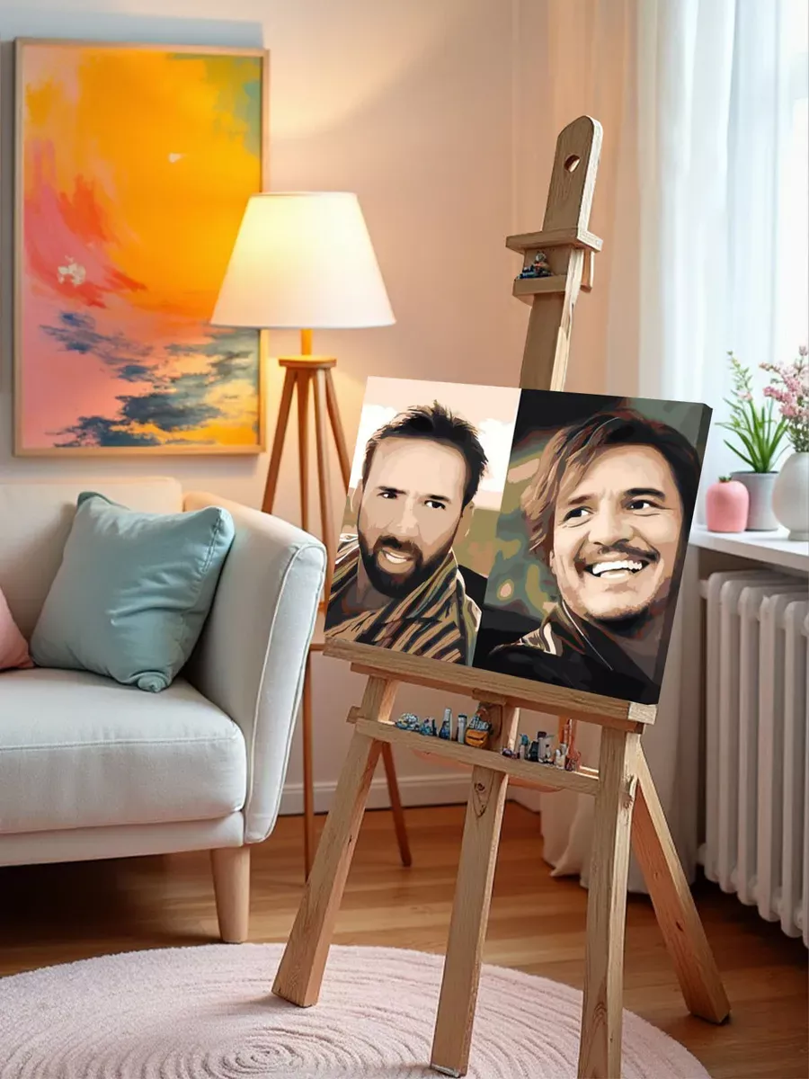 Картина по номерам «Мемы: Николас Кейдж и Педро Паскаль 40x50» — картинка 9