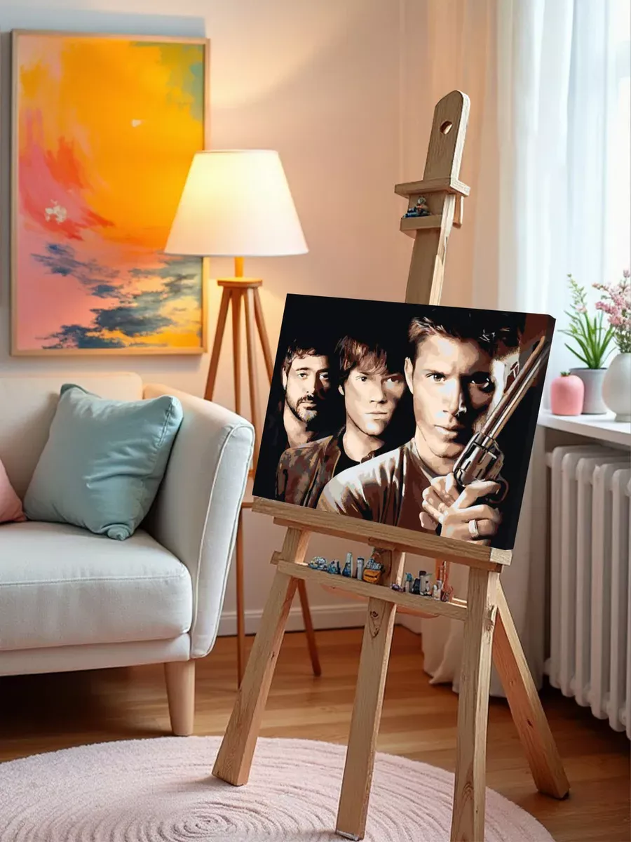 Картина по номерам «Сверхъестественное: Дин, Сэм и Джон» — картинка 9