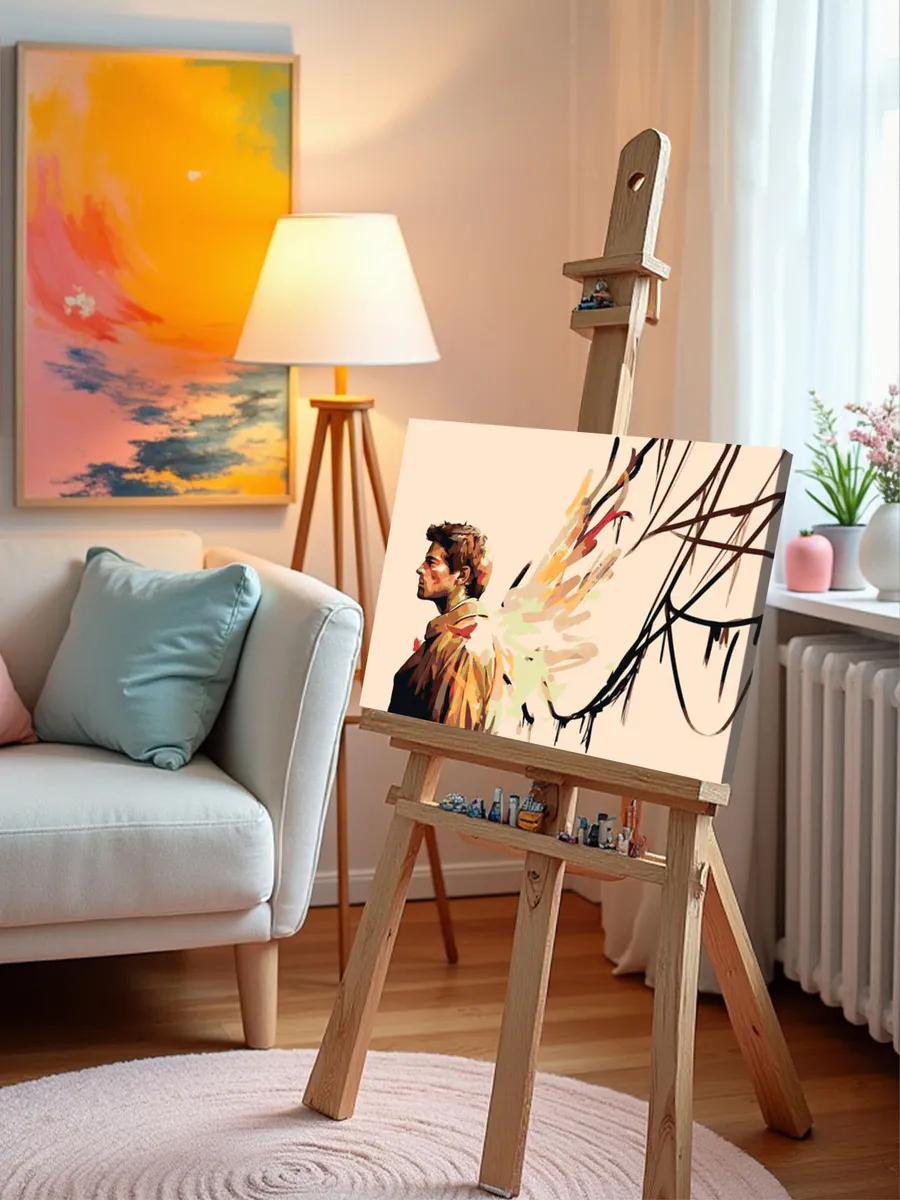 Картина по номерам «Сверхъестественное: Кастиэль ангел арт» — картинка 9