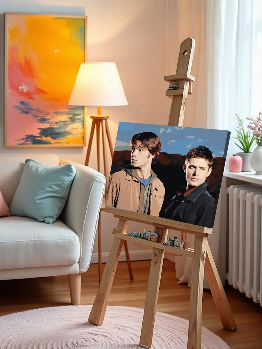 Картина по номерам «Сверхъестественное: Дин и Сэм Винчестеры» — картинка 9