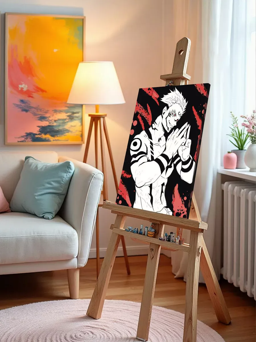 Картина по номерам «Аниме манга Магическая битва: Сукуна» — картинка 9