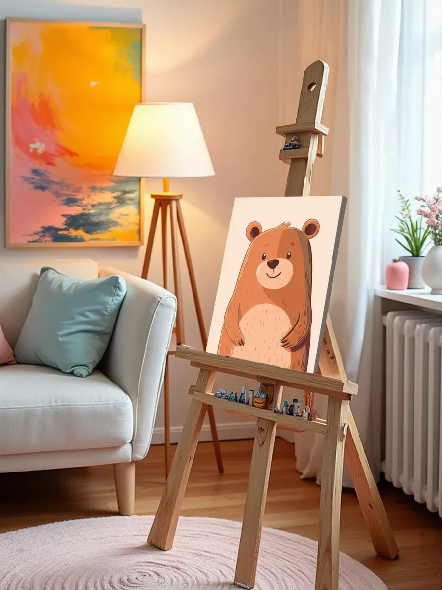 Картина по номерам «Детская, для детей: добрый медведь» — картинка 10