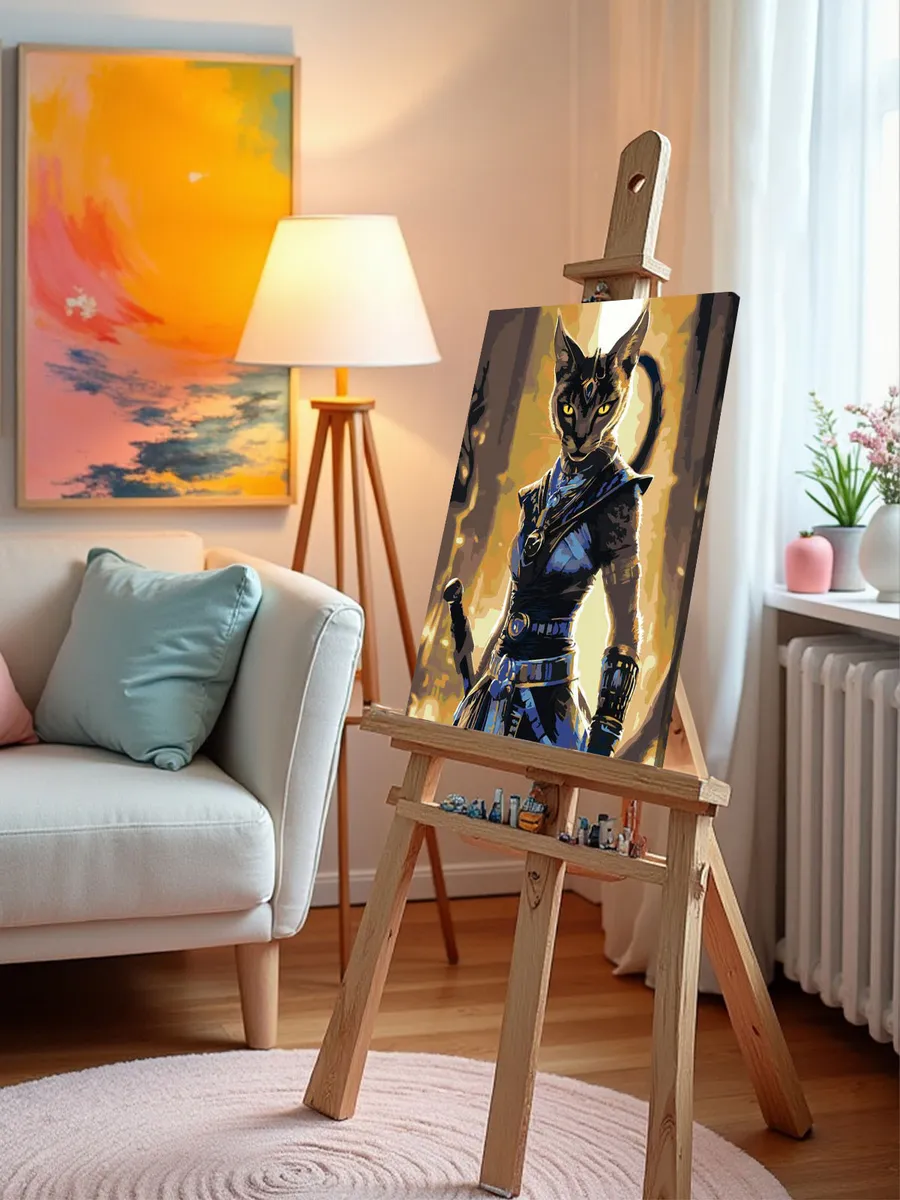 Картина по номерам «Египет: кошка воин, богиня Бастет» — картинка 10