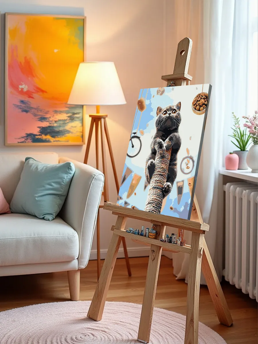 Картина по номерам «Кошки: британский кот, котенок 40x50» — картинка 9