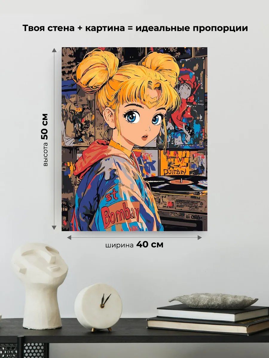 Картина по номерам «Аниме Сейлор Мун Sailor Moon: винтаж арт» — картинка 3