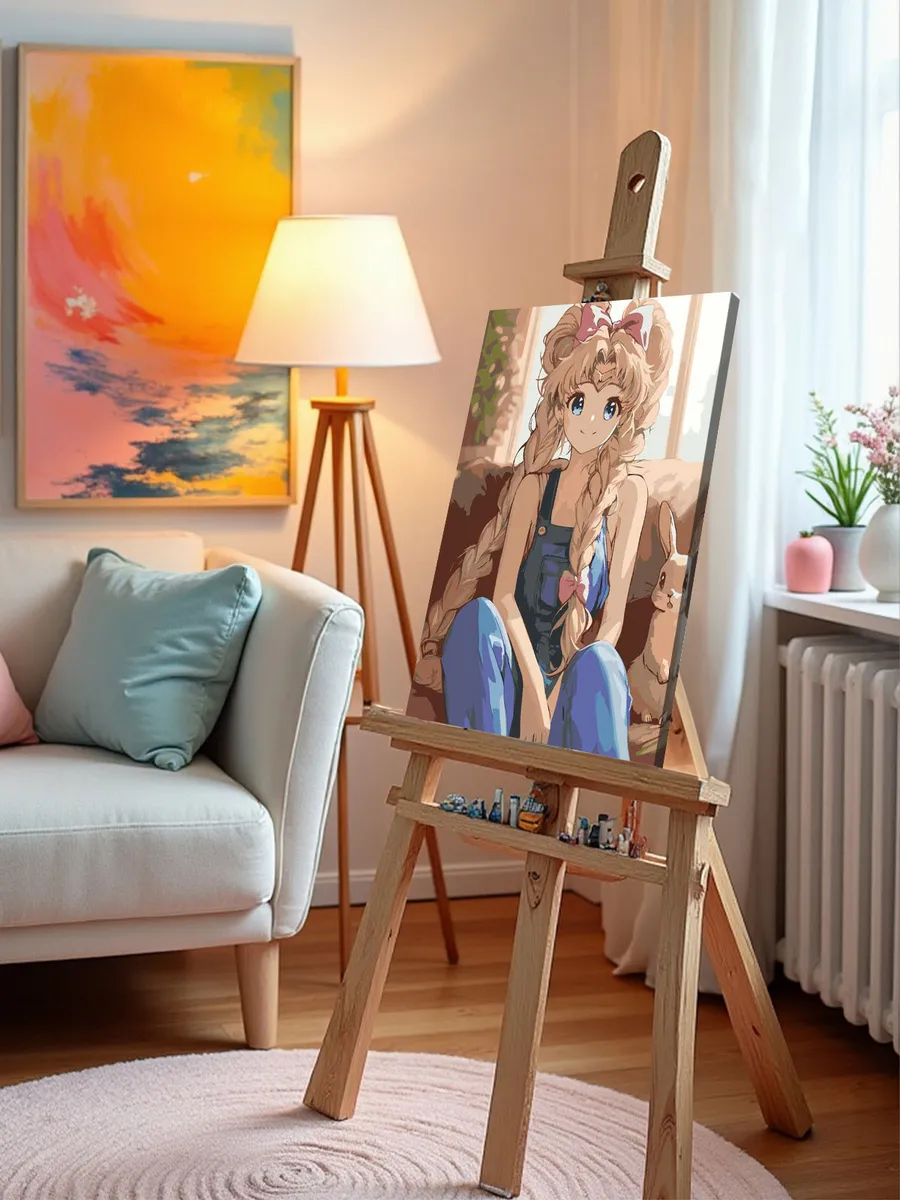 Картина по номерам «Аниме Сейлор Мун Sailor Moon: заяц арт» — картинка 10