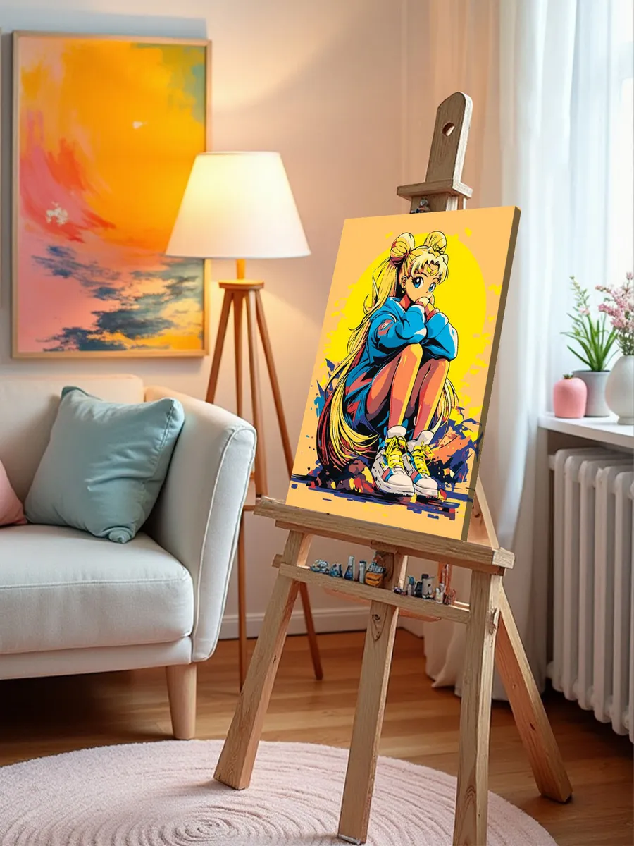 Картина по номерам «Аниме Сейлор Мун Sailor Moon: солнце арт» — картинка 10