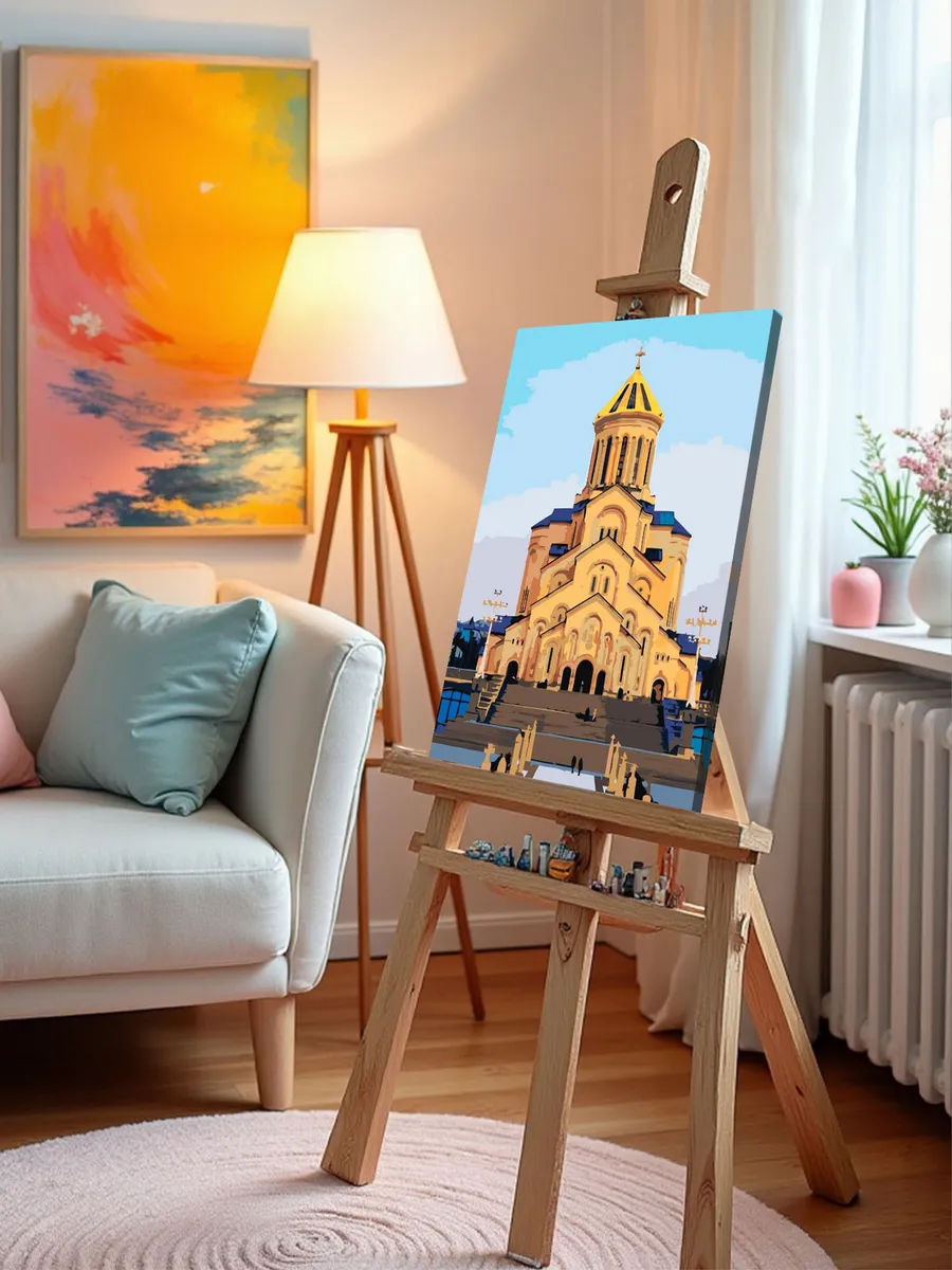 Картина по номерам «Кавказ, Грузия: Собор в Тбилиси 40х50» — картинка 10