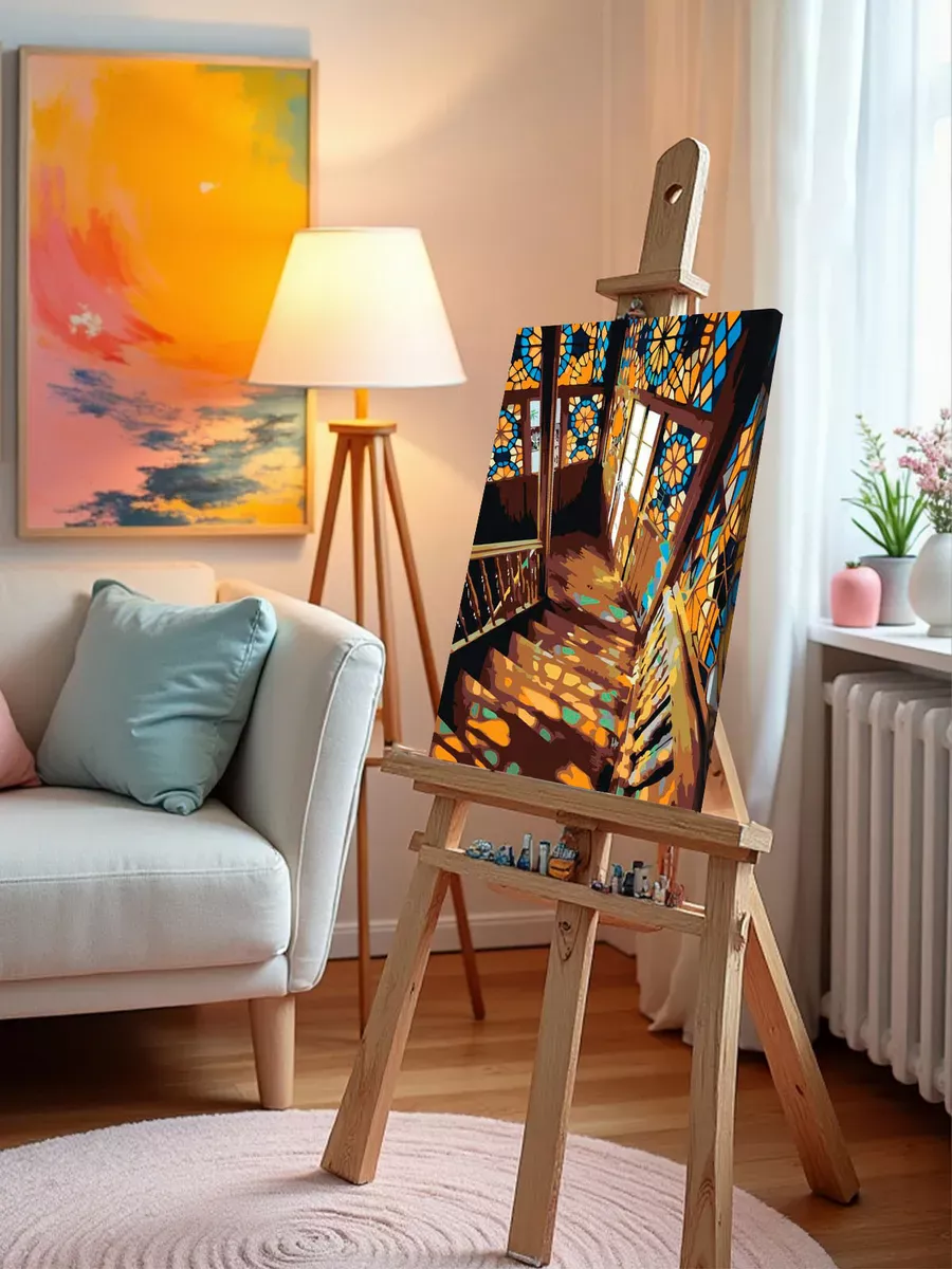 Картина по номерам «Кавказ, Грузия: Витражные окна в Тбилиси» — картинка 9