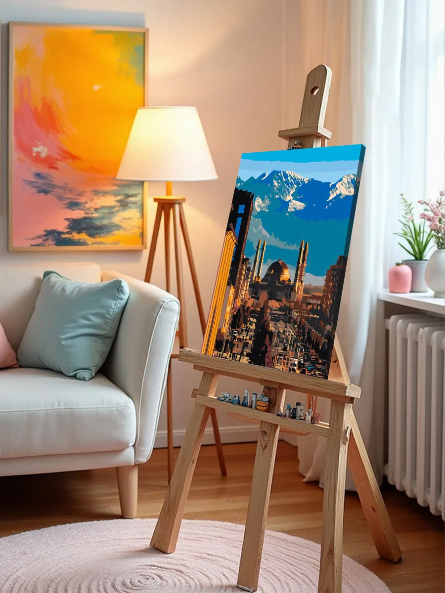 Картина по номерам «Кавказ, Ингушетия: Соборная мечеть» — картинка 9