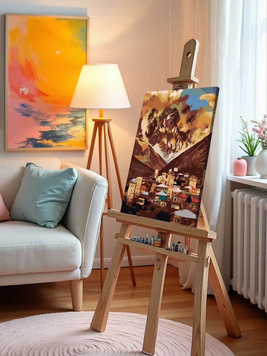 Картина по номерам «Кавказ, Грузия: село Ушгули, гора Шхара» — картинка 10