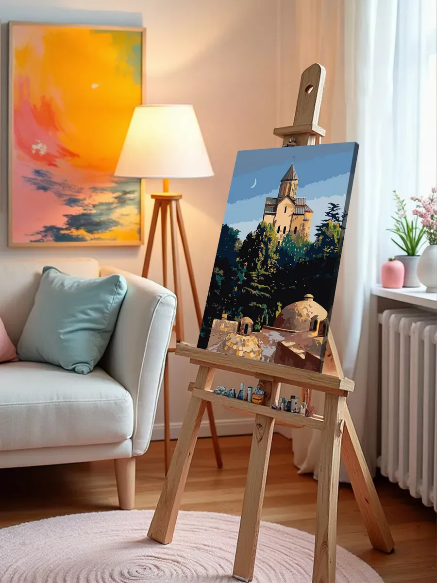 Картина по номерам «Кавказ, Грузия: храм и бани в Тбилиси» — картинка 10