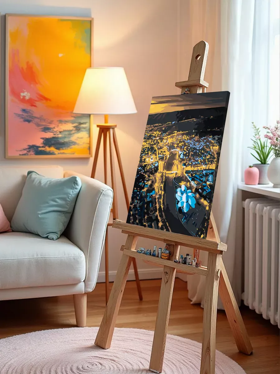 Картина по номерам «Кавказ, Грузия: ночной город Тбилиси» — картинка 9