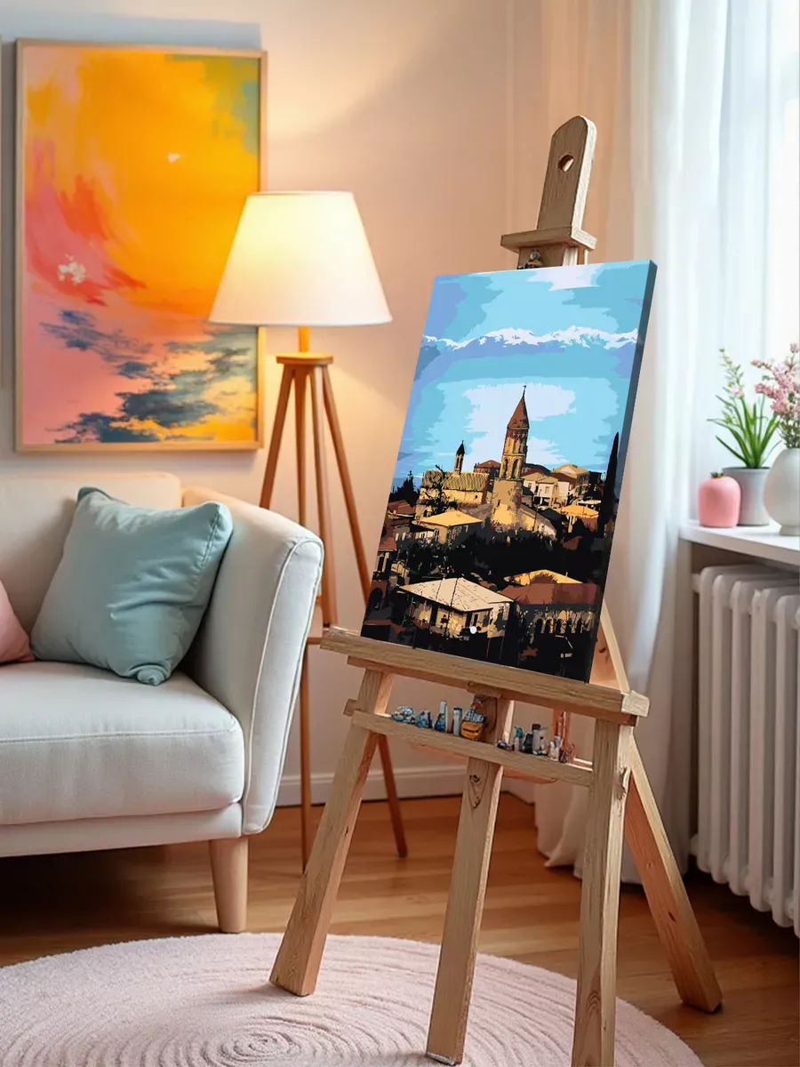 Картина по номерам «Кавказ, Грузия: церковь в Кахетии, горы» — картинка 10