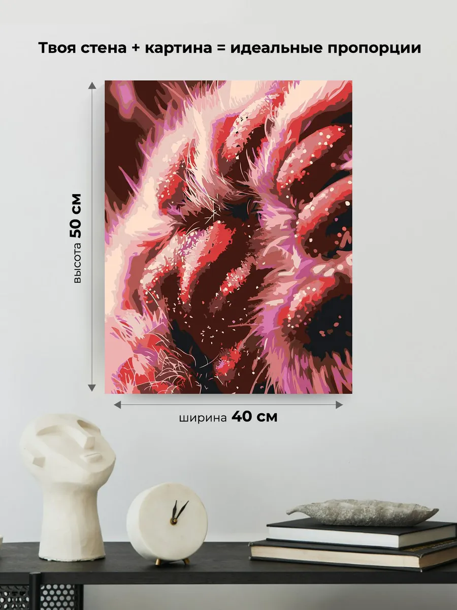 Картина по номерам «Коты и кошки: мягкая лапка котика» — картинка 3