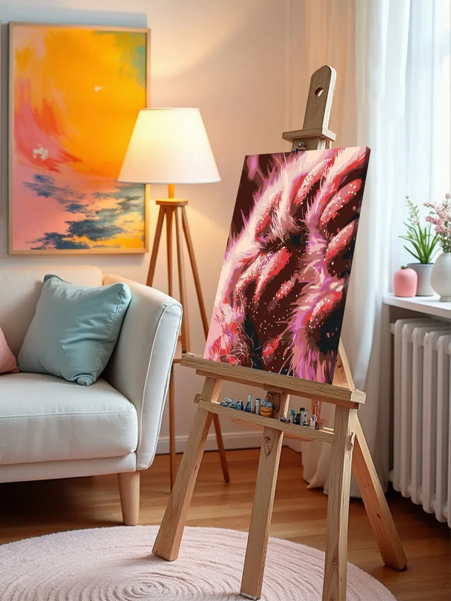 Картина по номерам «Коты и кошки: мягкая лапка котика» — картинка 10