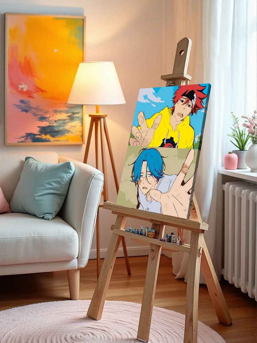 Картина по номерам «Аниме Скейт Бесконечность: Ланга и Рэки» — картинка 10