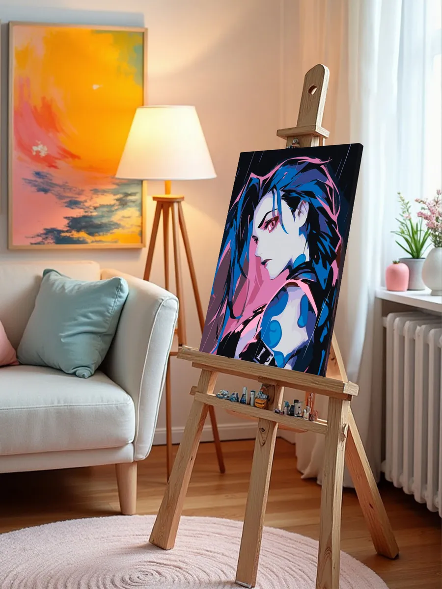 Картина по номерам «Аркейн Лига Легенд лол: Джинкс арт» — картинка 10