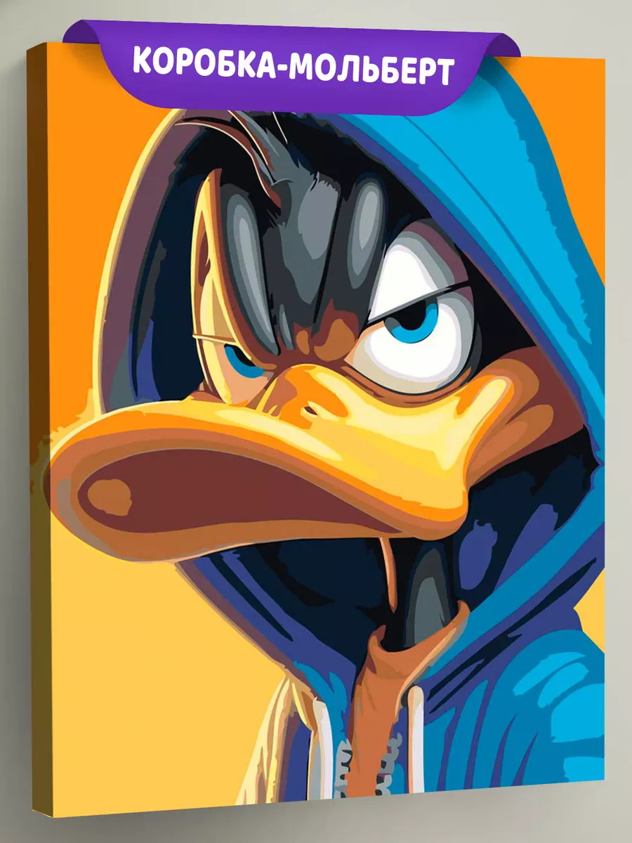 Картина по номерам «Герои Дисней: Даффи Дак рэпер арт»