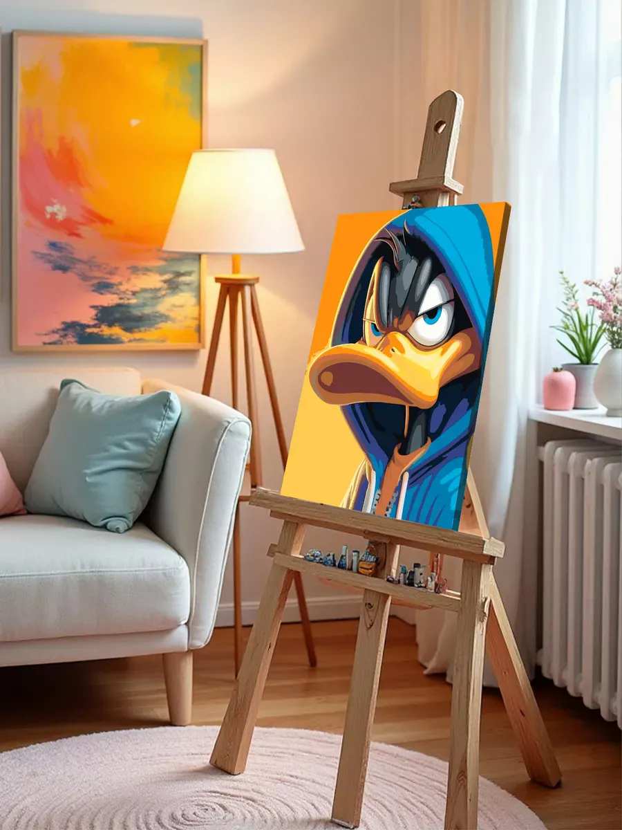 Картина по номерам «Герои Дисней: Даффи Дак рэпер арт» — картинка 10