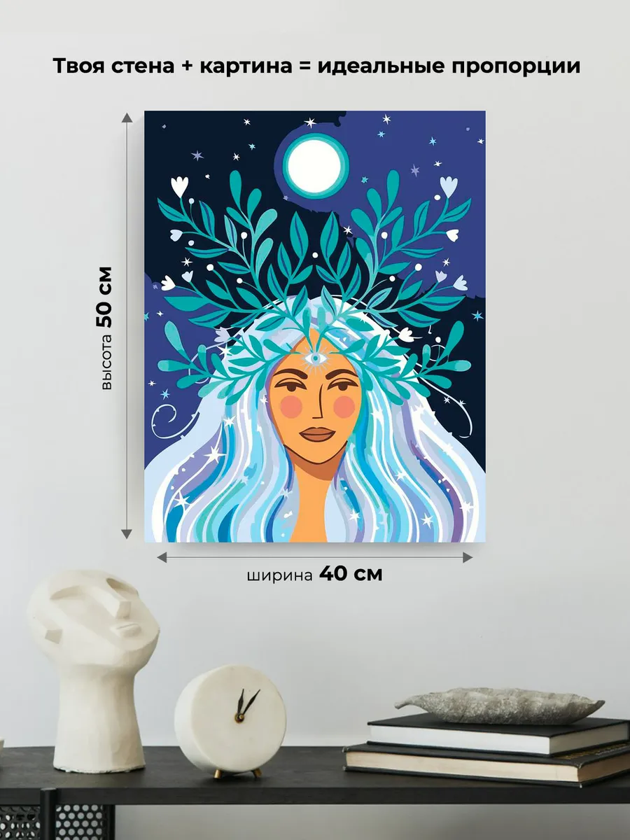 Картина по номерам «Астрология, эзотерика и таро: ночь» — картинка 3