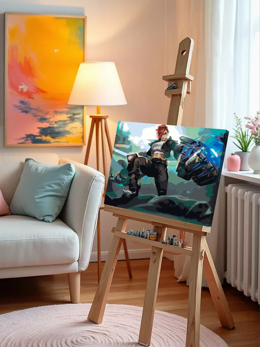 Картина по номерам «Аркейн Лига Легенд лол: Вай арт» — картинка 10