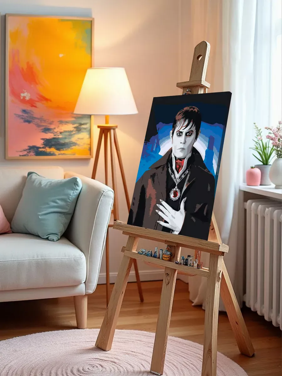 Картина по номерам «Мрачные тени: актер Джонни Депп вампир» — картинка 9