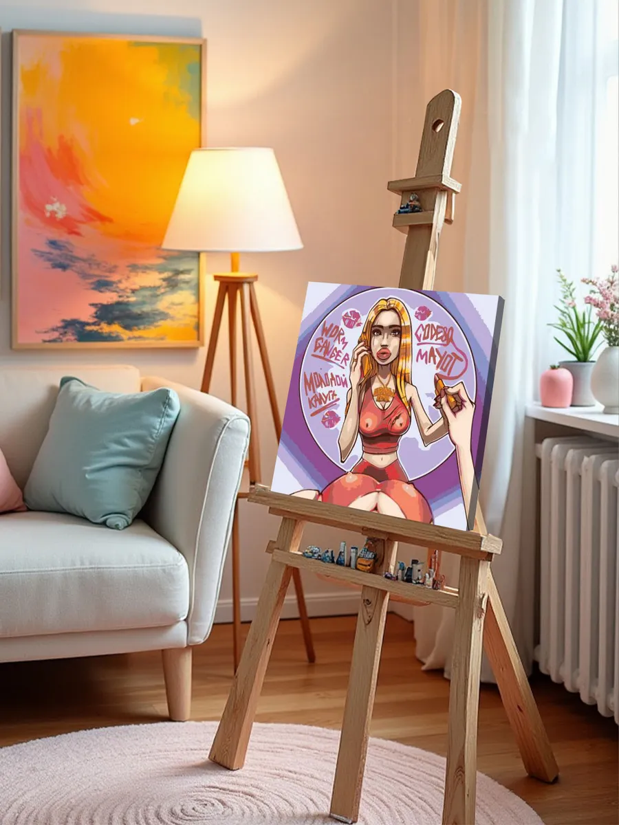 Картина по номерам «Рэпер Mayot Майот Моет: Шрамы арт» — картинка 10