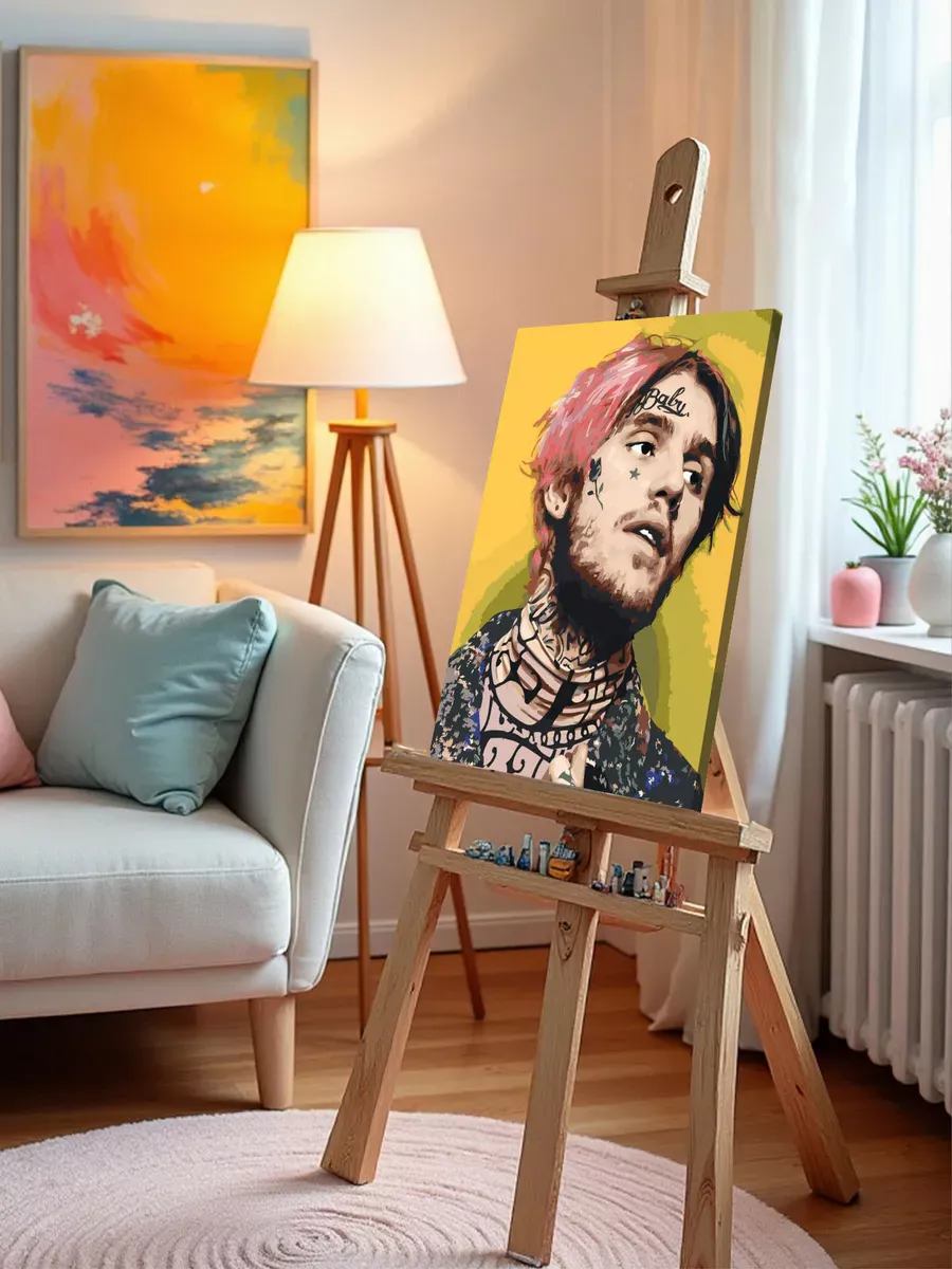 Картина по номерам «Рэпер Лил Пип Lil Peep: портрет, тату» — картинка 9