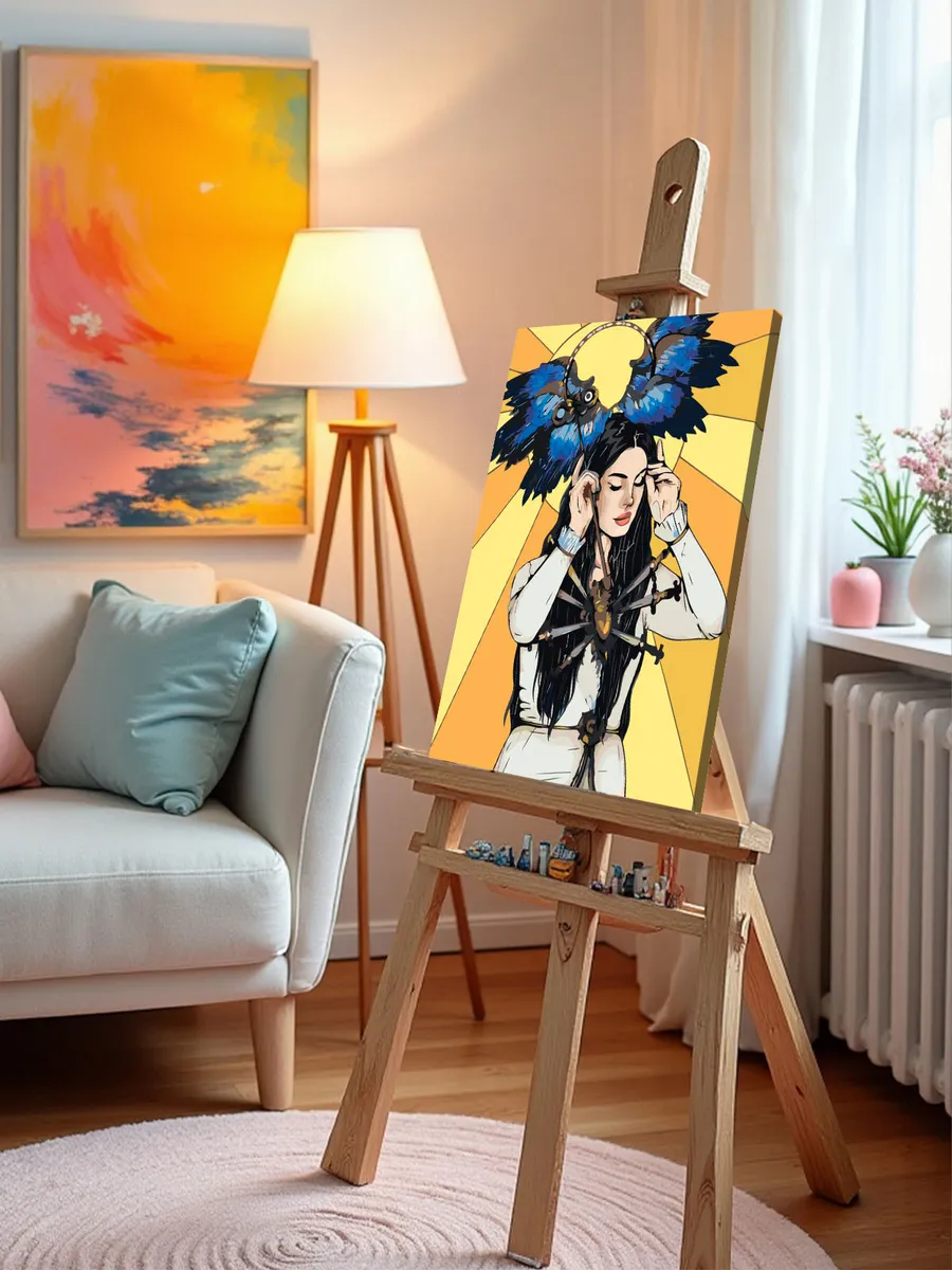 Картина по номерам «Lana Del Rey Лана Дель Рей: арт с сердцем» — картинка 10