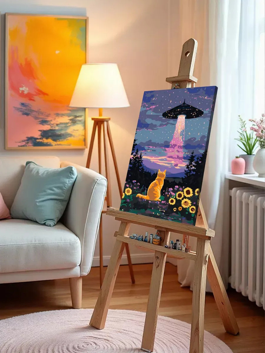 Картина по номерам «Коты и кошки: Заберите меня в космос!» — картинка 10