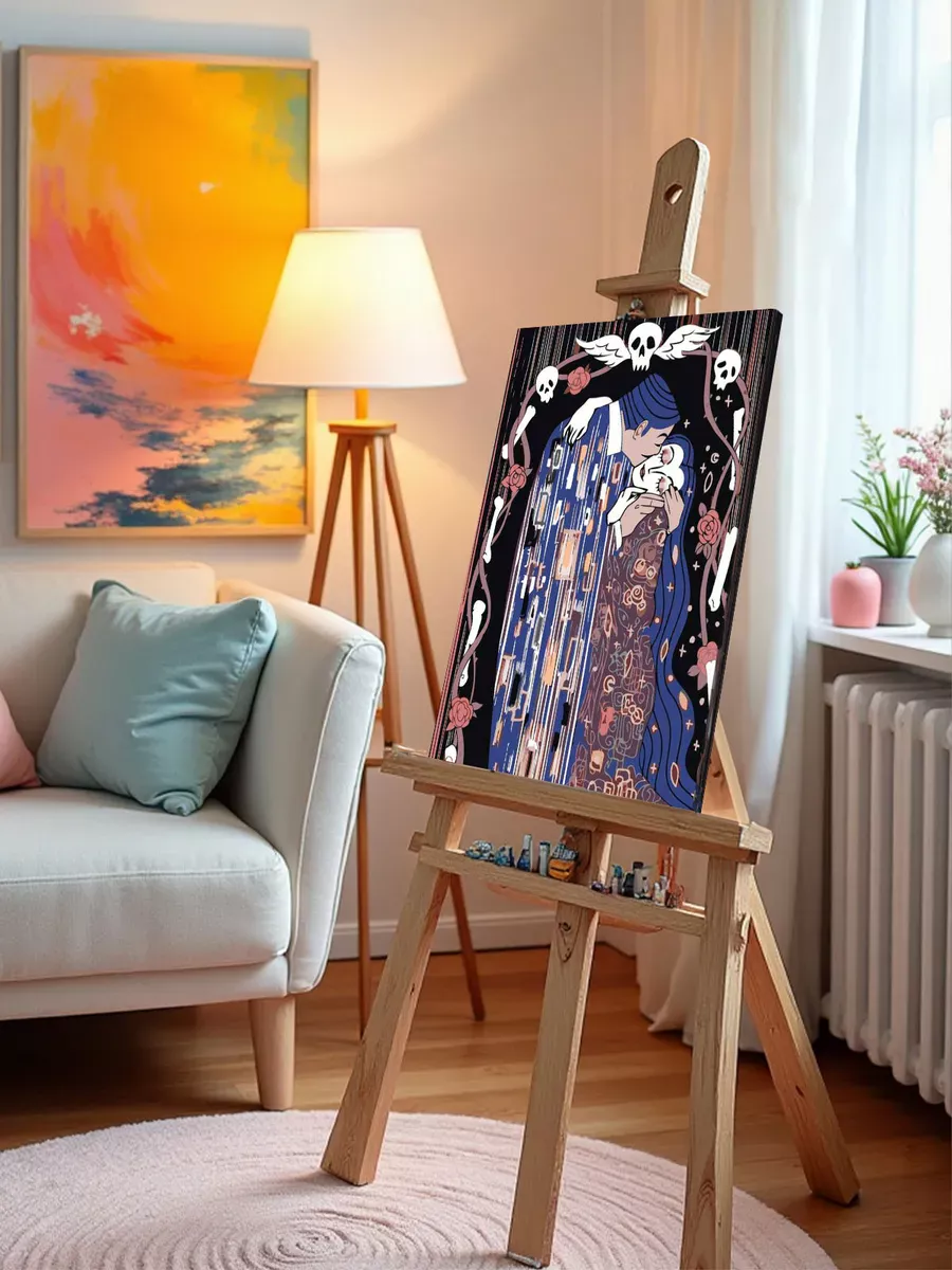 Картина по номерам «Семейка Адамс: поцелуй, Густав Климт арт» — картинка 10