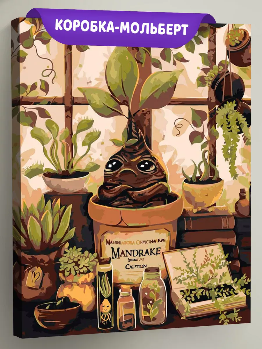 Картина по номерам «Гарри Поттер: Мандрагора арт, Хогвартс»