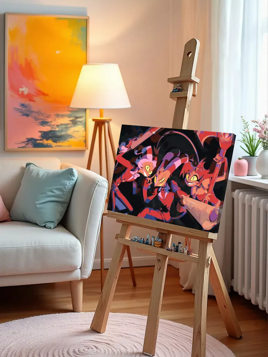 Картина по номерам «Адский босс, Отель Хазбин: Блиц, Мокси» — картинка 9