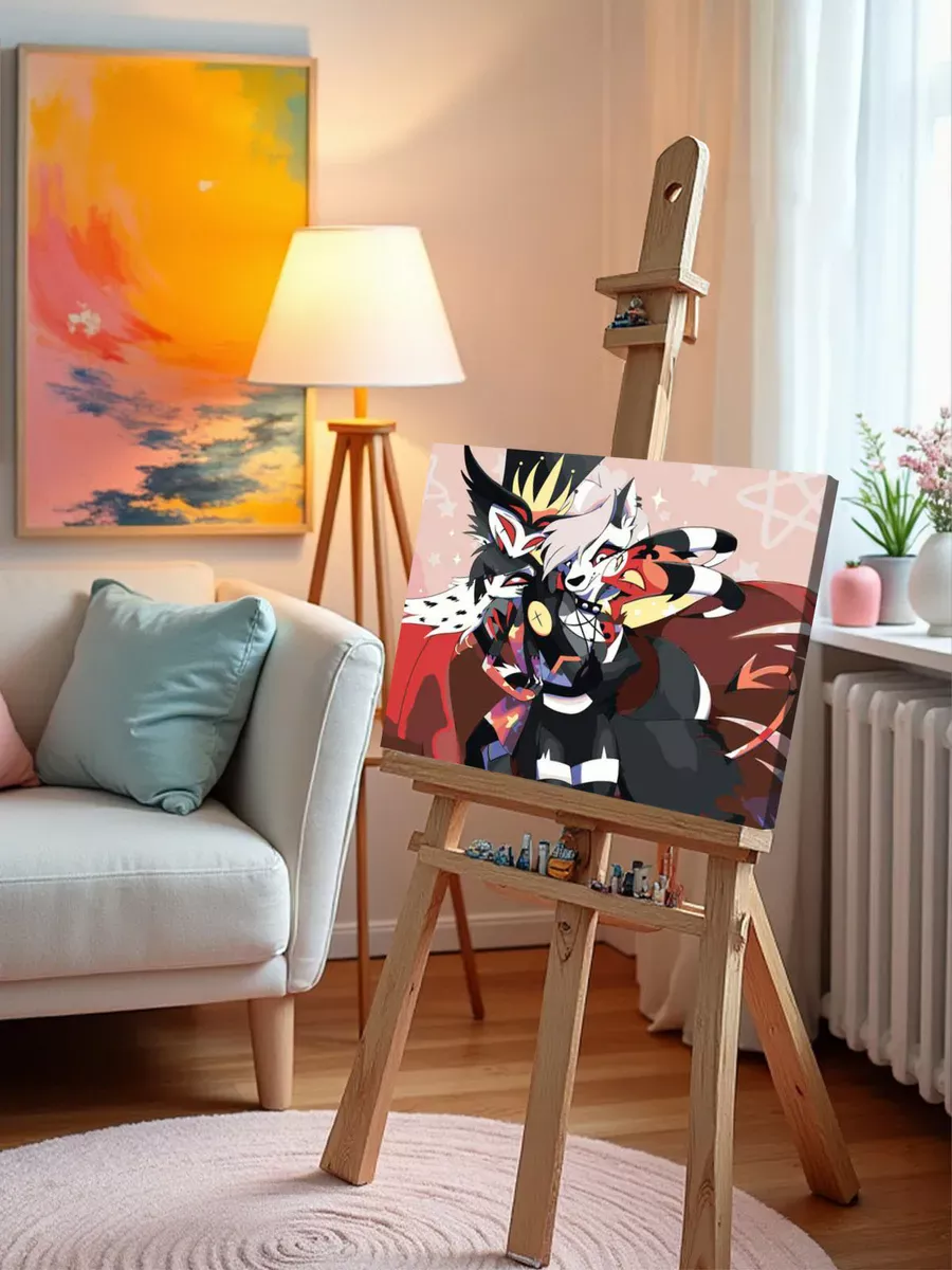 Картина по номерам «Адский босс, Отель Хазбин: Луна, Столас» — картинка 9