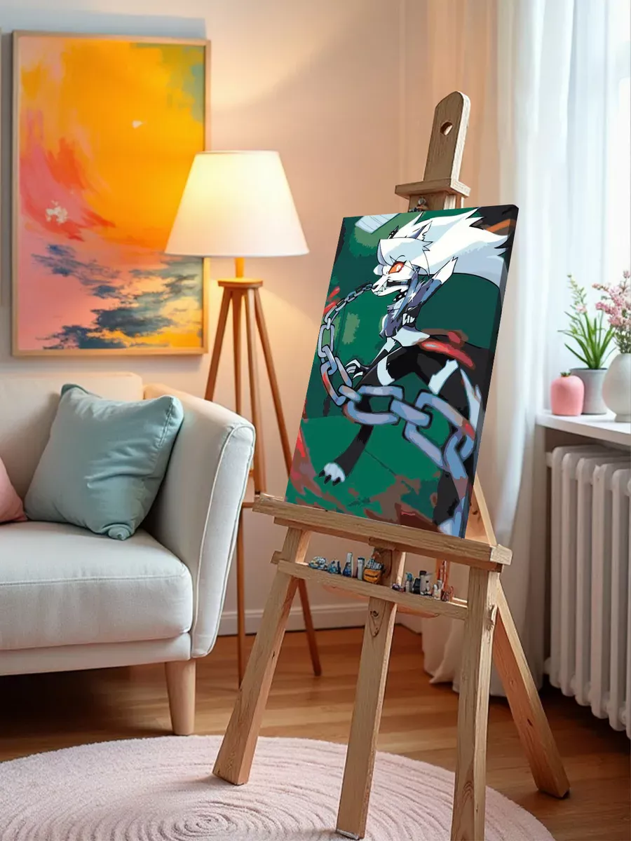 Картина по номерам «Адский босс, Отель Хазбин: волк Луна» — картинка 10