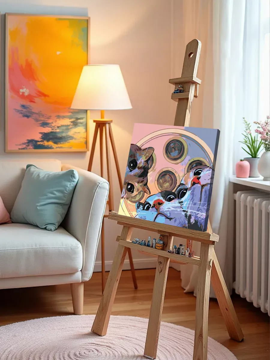 Картина по номерам «Коты и кошки: Нам нужен врач, медицина» — картинка 9