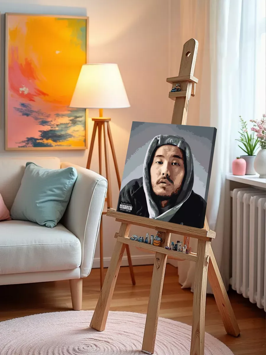 Картина по номерам «Рэпер Скриптонит: bmb hoops обложка» — картинка 10