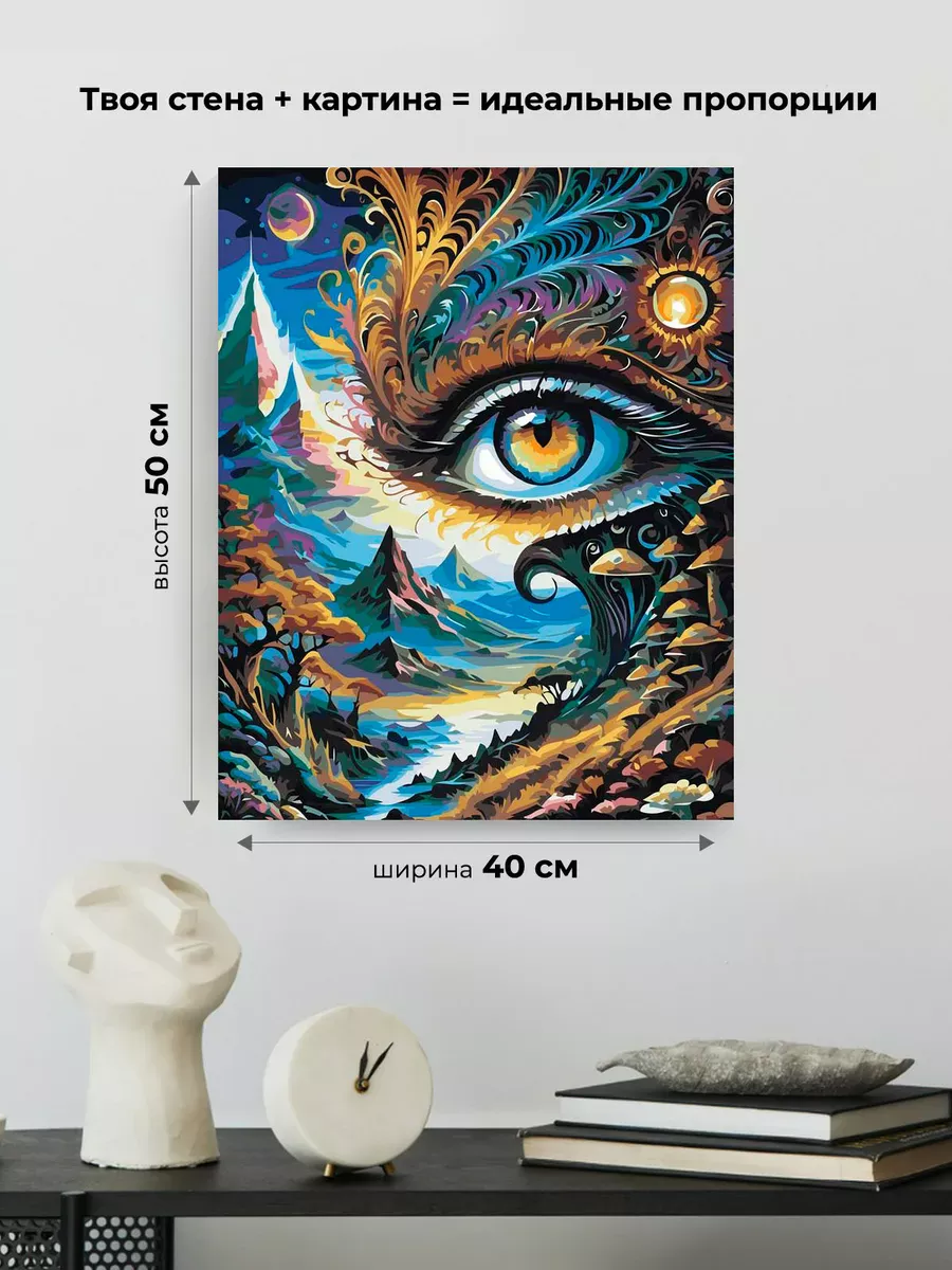 Картина по номерам «Эзотерика: глаз, природа, вселенная» — картинка 3
